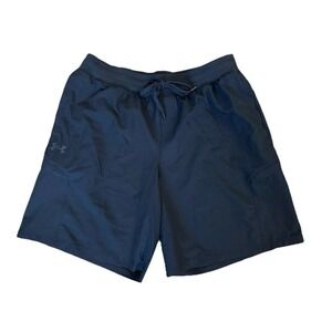 Men's Under Armour Black Athletic Shorts With Zipper‎ Pocket Size XL